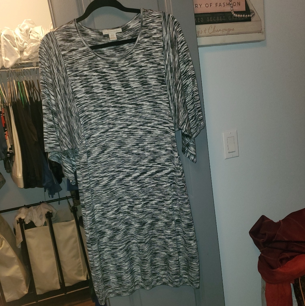 Black and white casual dress